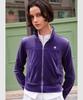 Lecoq Women'S Velvet Slim Fit Stand Neck Zip-Up Purple (Qp422Ofto1)