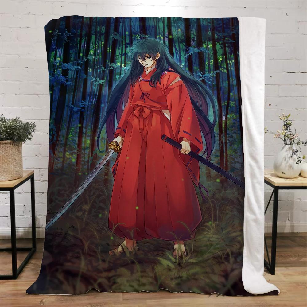 Inuyasha Warm Winter Blankets for Sofa Cover Blanket Bed Throw Luxury Bedding Beach Towel Knitted Plaid Home and Decoration Knee