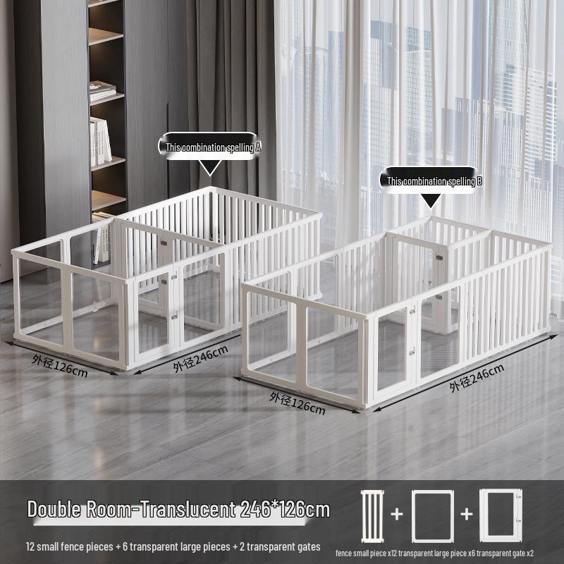 75cm Tall Transparent Acrylic Dog Fence - Indoor Pet Barrier & Modular Cage