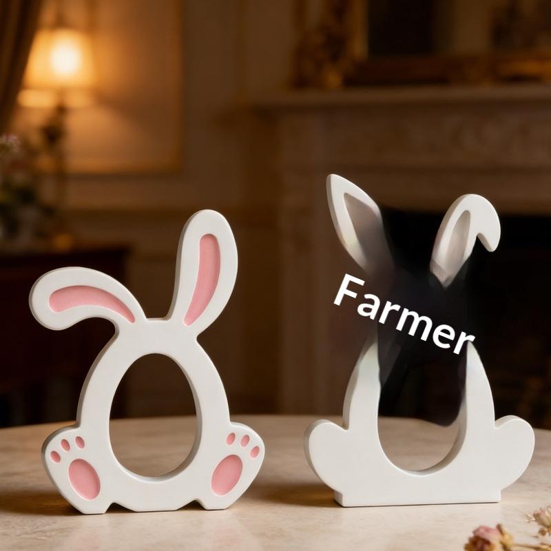 Cute 3D Rabbit Silicone Mold Bunny Aromatherapy Cup Gypsum Candle Mold Easter Diy Craft Moulds Reusable Handmade Tool Home Decor