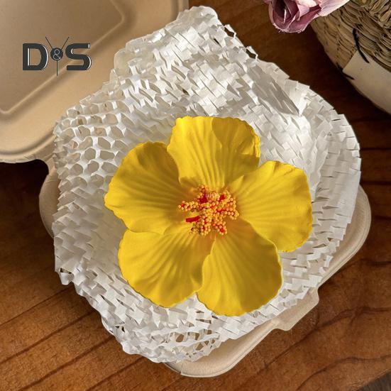 Women Hair Clip Vibrant Color Imitation Flower Decor Beach Vacation Hair Pin Party Wear Hair Accessory