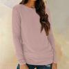 Trendy Fall Tunic Outfits Womens Fitted T Shirts Casual Long Sleeve Round Neck Basic Tee