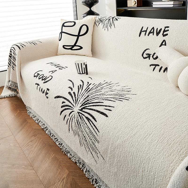 

Скандинавский простой фейерверк, диванное полотенце, синель, не царапающая диванная подушка, полная ткань, универсальный чехол, зимний чехол 180*130cm