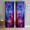 Wolf King/Printed curtains-Polyester-suitable for Bedroom, Living Room, Study Private Curtains,blackout Curtains
