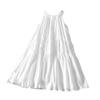 Summer White Tie Dye Halter Beach Dress Mother Daughter Matching Outfits Family Vacation Seaside Holiday Sundress