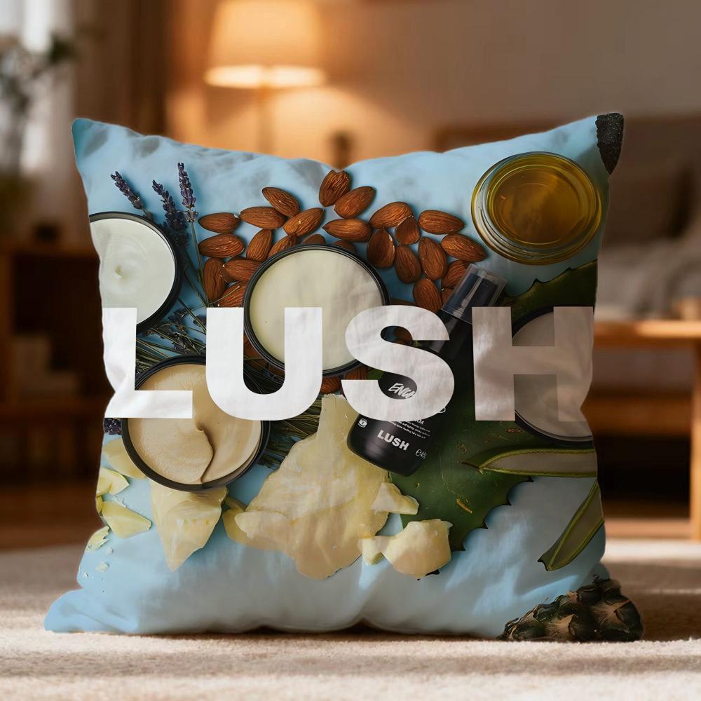 Fashion L-Llushed Cushion Cover Soft Washable Pillow Case Multi-Scene for Couch Bed Travel Office Use