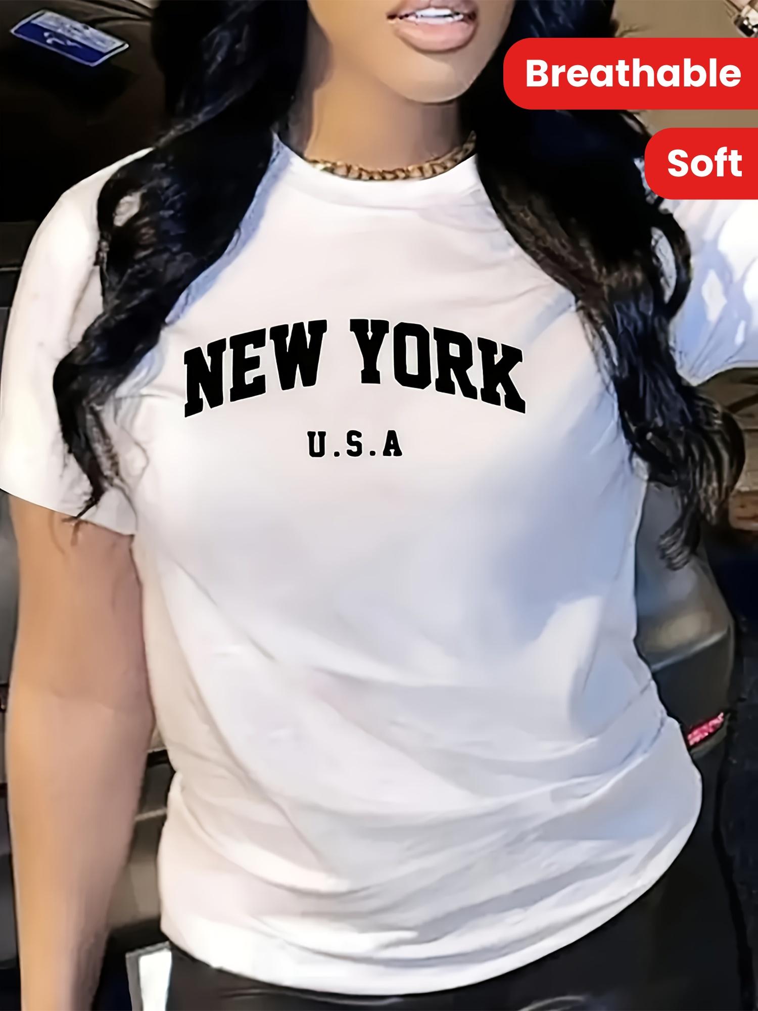 New York USA Graphic Breathable Soft T-shirt S
