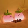 Night Lamp LED Cute Eggplant Night Light Dimmable Nursery Eggplant Lamps Super Squishy Silicone USB Rechargeable Touch Control