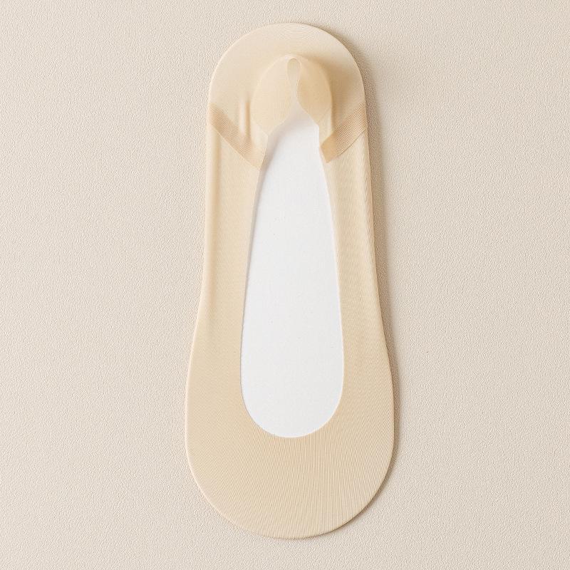 Women's Invisible Cotton Boat Socks - Spring/Autumn, Non-Slip, Sweat-Absorbent, Thin, Ideal for High Heels