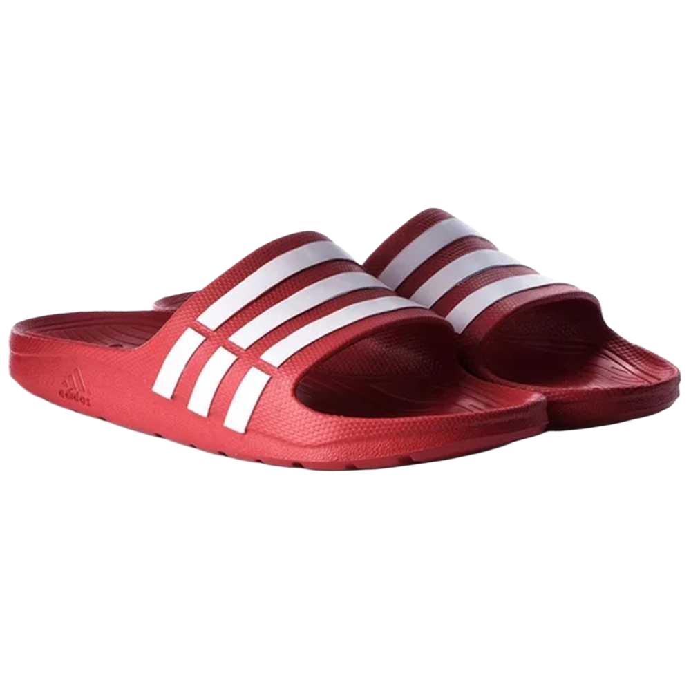 Adidas Duramo Slide Collegiate Unisexové Sandály Červené Collegiate-Red Bílé G15886