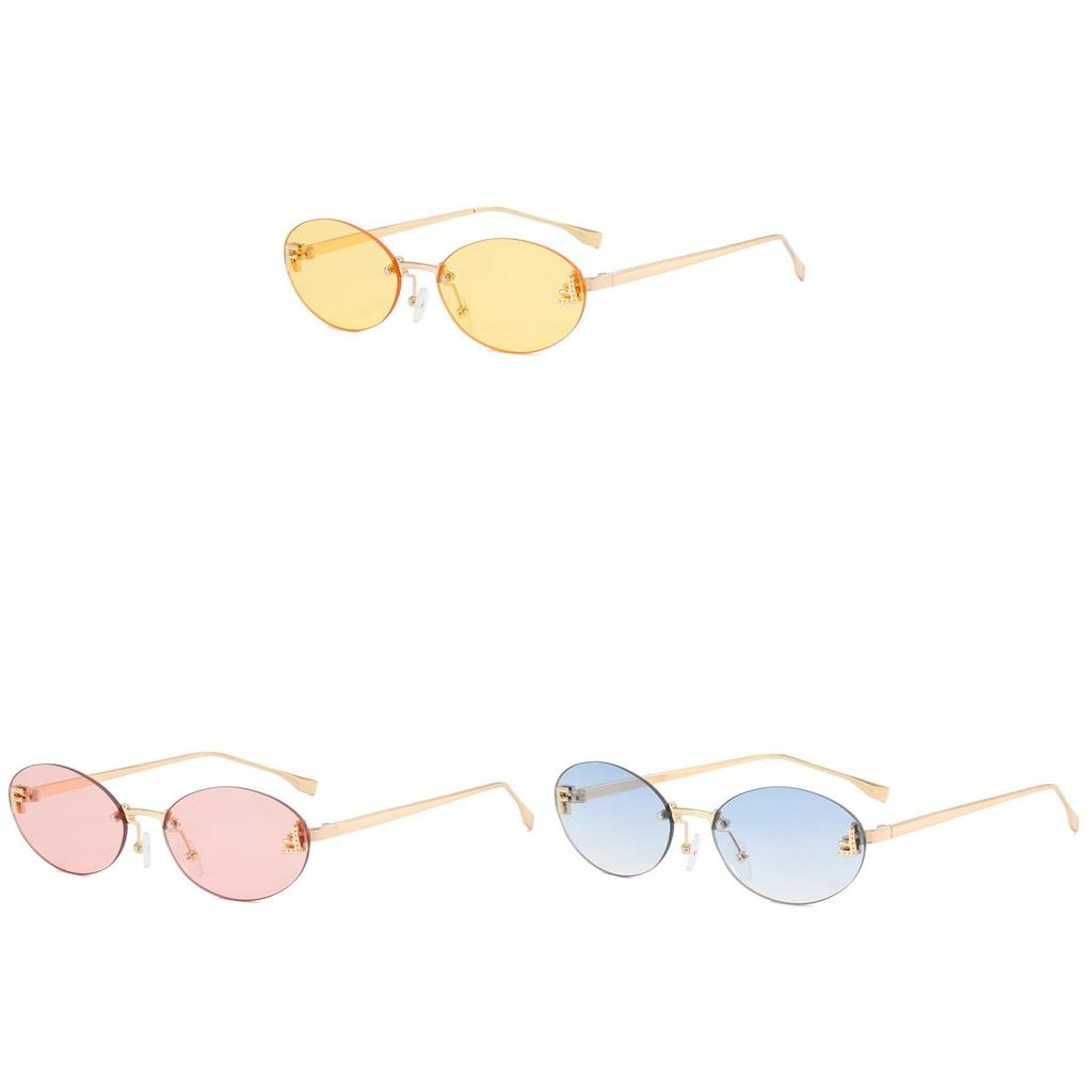 Alphabet F Metal Round Sunglasses With Uv400 Antiglare For Fashion Travel And Outdoor Use