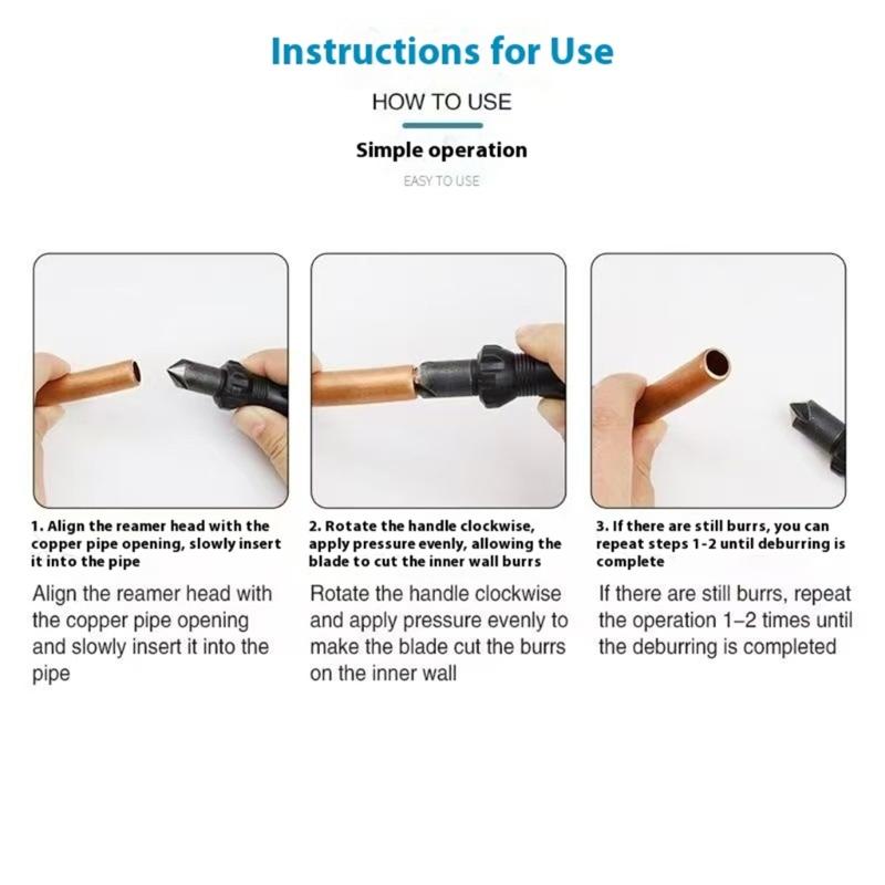 Professional Deburring Reamer For Plastic Copper Iron Pipes Edge Trimming Chamfering Function 6-30mm Burr Remove