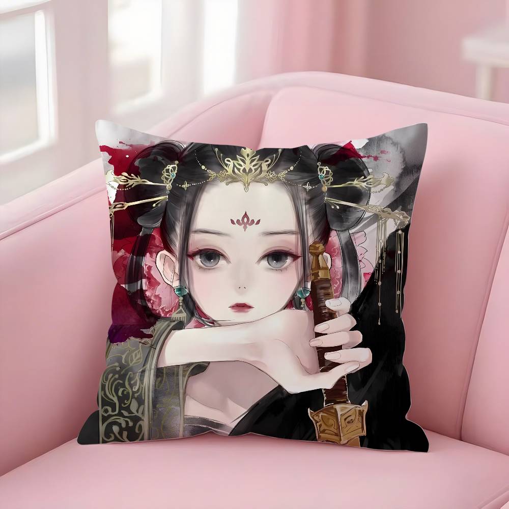 Anime R-Raven The Inner PalaceS Pillow Case S ft Plush Fabric Double Sided Print Decorative Home Living Room Gift Cushion Cover