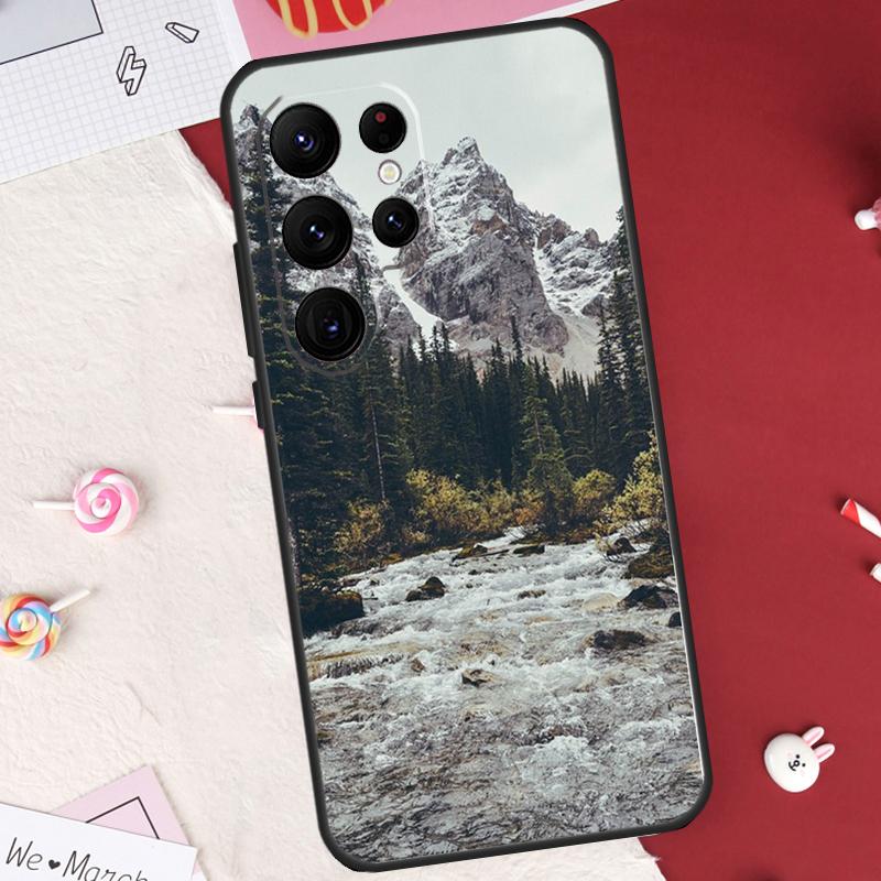 Nature Forest Mountain Case For Samsung Galaxy S24 FE S20 FE S21 S22 S23 S25 S26 Ultra S10 Plus S25 FE Cover Shell
