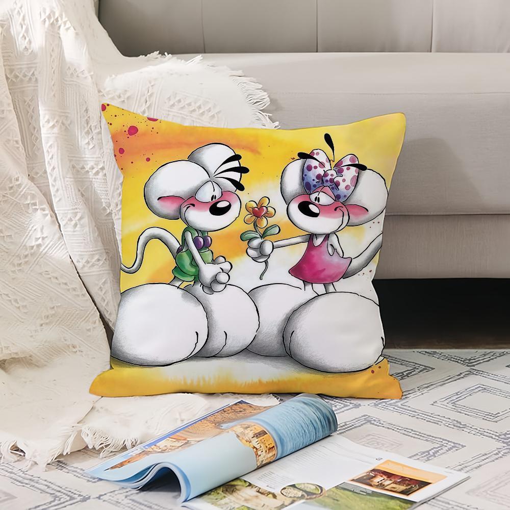 Cartoon Cute D-Diddl Pillow Case Office Cushions Suitable For Sofa Car Bedroom Decorative Cushion Cover