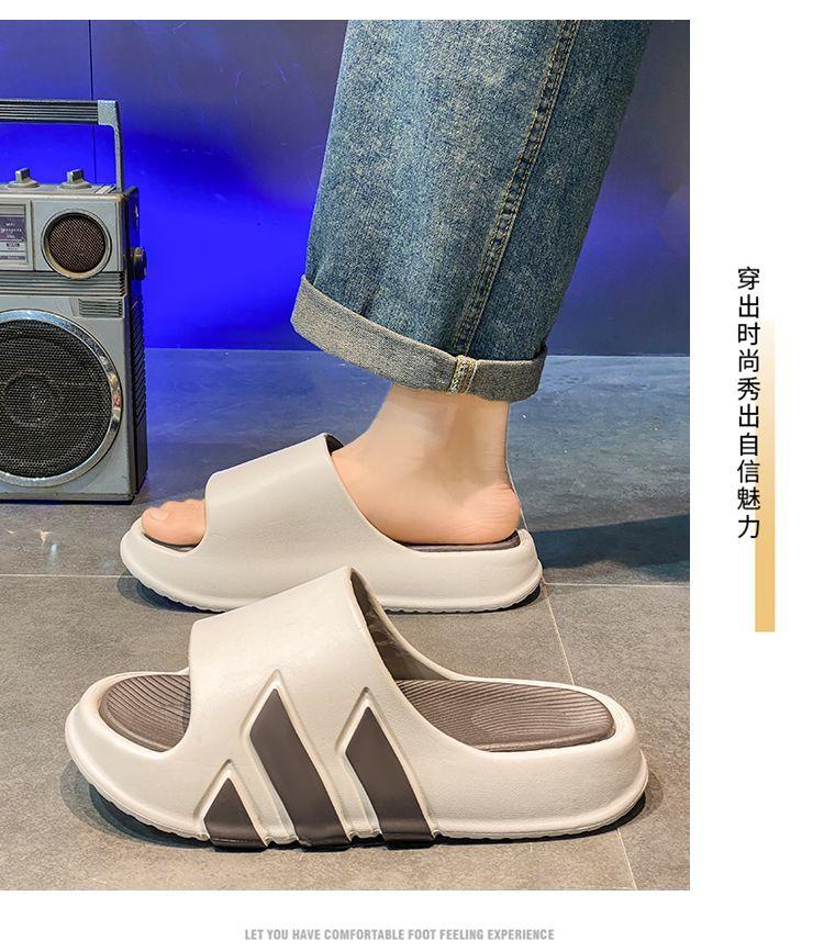 Eva Slippers for Men Summer Indoor Bathroom Slide Slippers Thick Sole Non-Slip Home Slippers Outdoor Couple