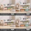 New Simple Design Hole Board Bookcase Modern Style Open Top Tabletop Shelving Easy Assembly Desktop Bookcase Home Office