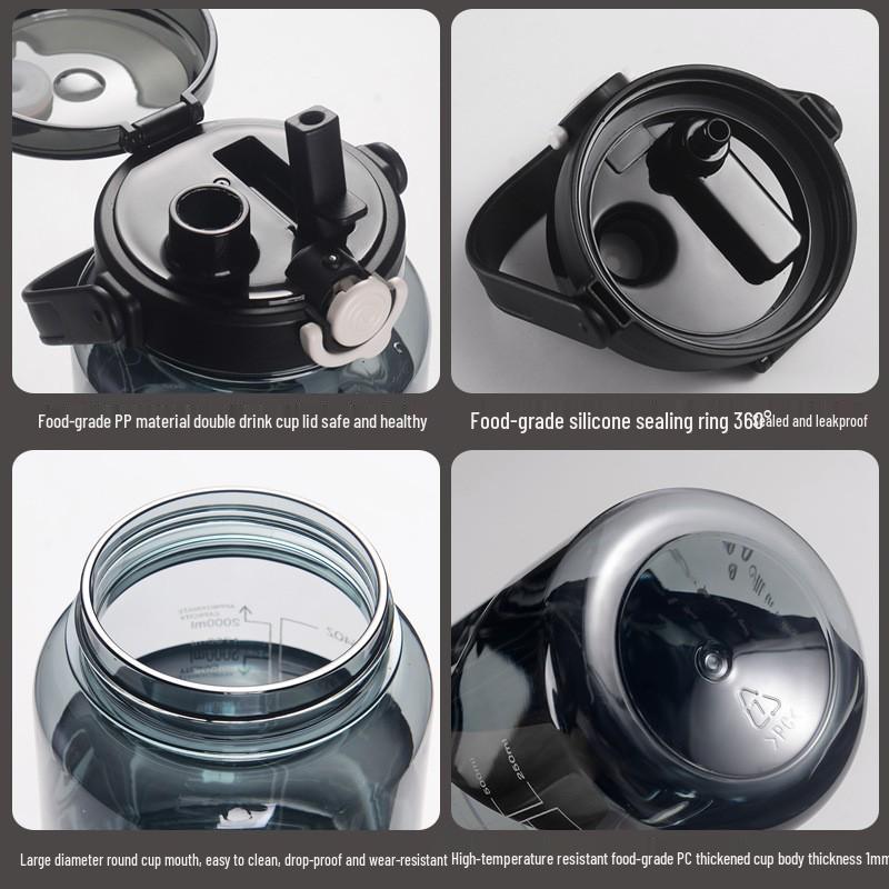 Supergroße hitzebeständige tragbare Sportwasserflasche