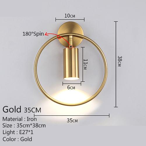 Nordic Bedroom Lights Room Decor Wall Light Lamps for Living Room Gold Wall Decor Lights for Wall Bedside Lamp