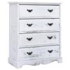 Day and Night - Day and Night White Wood Chest of Drawers 60x30x75 Cm