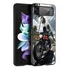 Phone Case for Samsung Galaxy Z Flip 3 4 5 6 7 Folding Black Shell For Samsung Z Flip4 Flip5 PC Hard Cover Cool Motorcycle