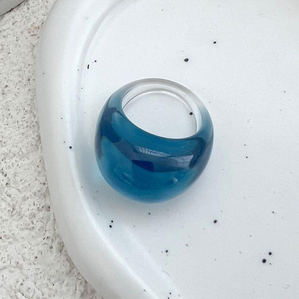 Smooth Irregular Rings Resin Geometric Rings Knuckle Rings Vintage Resin Rings  Women Jewelry