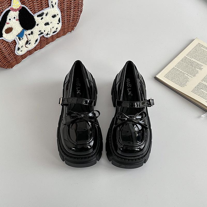 

Ретро повседневные туфли-одиночки в британском стиле на платформе, маленькие кожаные туфли, летняя мода, ремешок с пряжкой, женские туфли Мэри Джейн 35