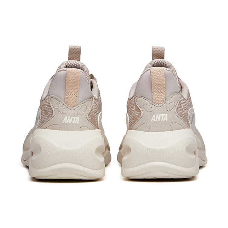 Anta Life Collection Chao Bai 2.0 Comfortable Slip Resistant Abrasion Resistant Low top Casual Shoes Men's Mud Gray 112138840-3