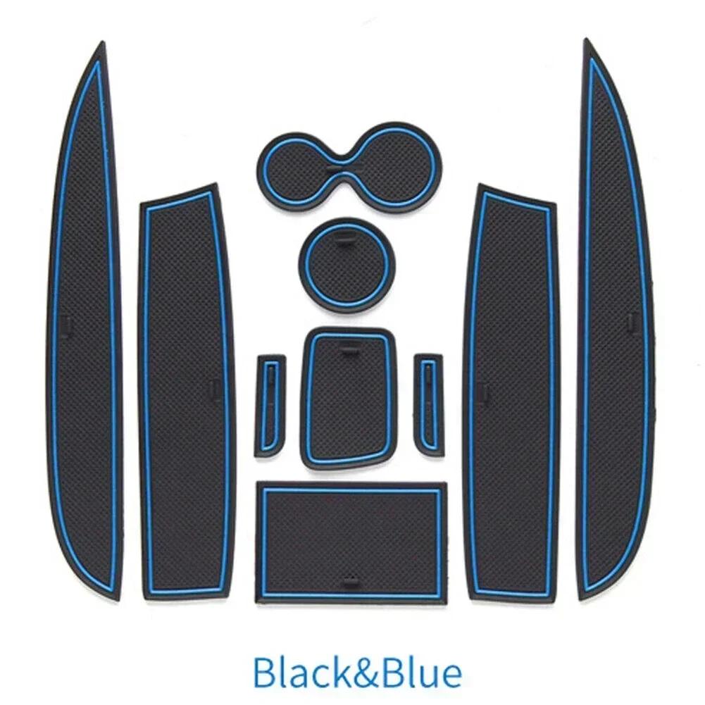 10 Pc / Set Anti-Slip Gate Slot Cup Mat Door Groove Non-Slip Pad Mats For  Clio 4 Car Accessories Door Groove Mats