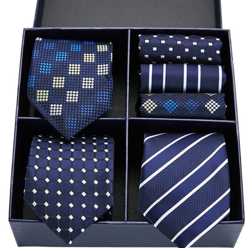 Men'S Formal Tie Bow Tie Pocket Towel 7-Piece Suit High-End Suit Small Square Scarf Retro Pattern Groom Wedding