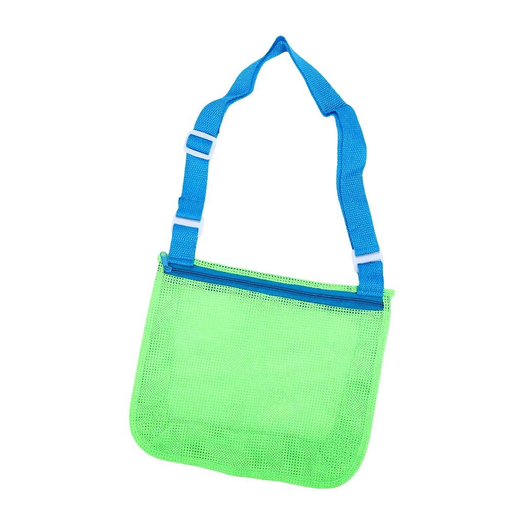 Bolsa de Praia de Rede para Crianças Sacos para Brinquedos de Areia e Coleta de Conchas Bolsa de Armazenamento Portátil com Alças de Transporte Ajustáveis