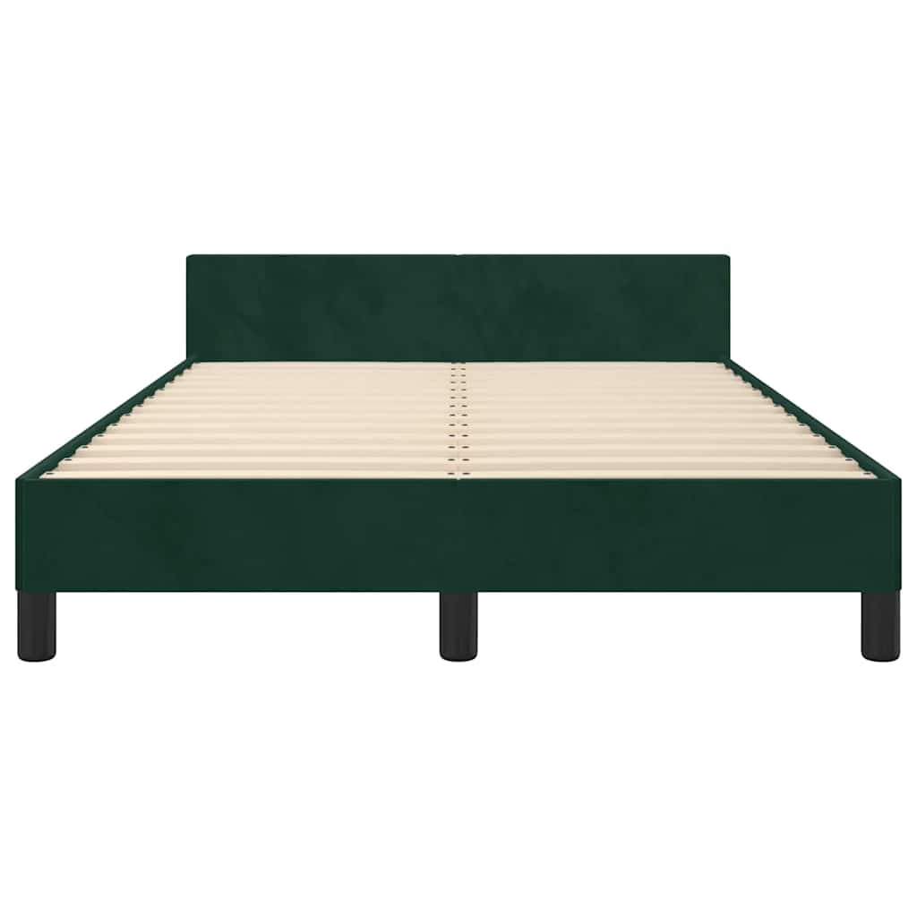 Bed Frame without Mattress Dark Green 120x200 cm Velvet