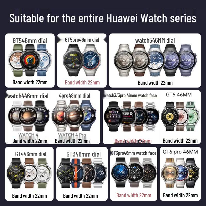 Genuine Leather Magnetic Strap for Huawei Smartwatches