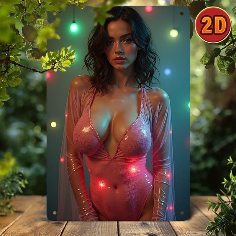 Pin-Up Girl Blechschilder, Garage Werkstatt Metalldekor 20x30cm