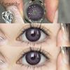 FUNSACHY 1 Paar koreanische farbige Kontaktlinsen für die Augen, modische Schüler, kosmetische natürliche Linsen, graue Linsen, weiche blaue Linsen, jährlich