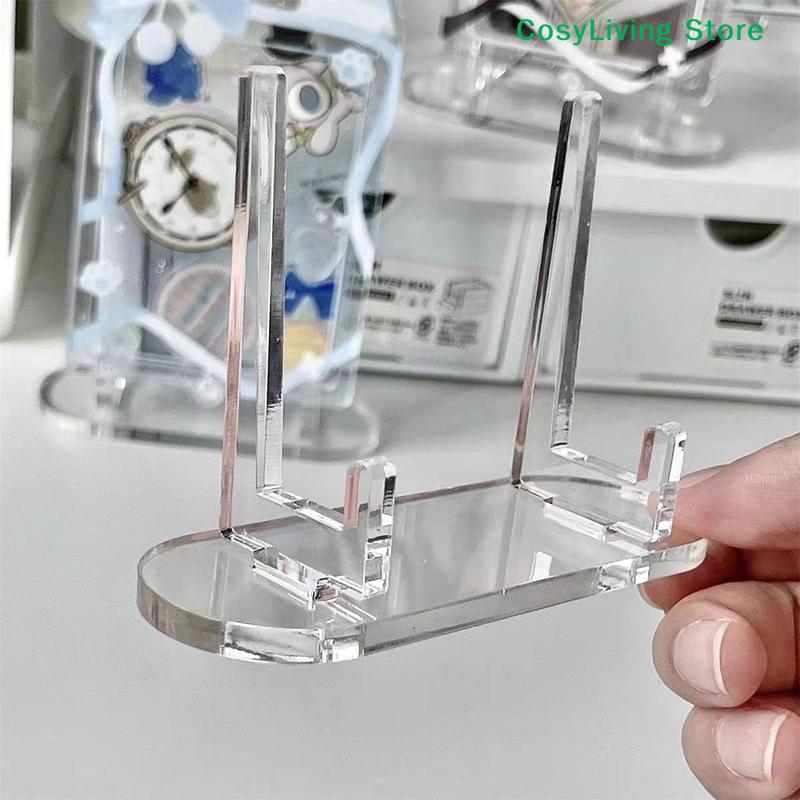 1PC Acrylic Desktop Badge Display Holder Medals Honor Storage Display Stand Transparent Paper Card Storage Holder