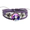 Sewerslvt Schizofrenia Dnb Cover Album Cartoon Creative Button Rope Button Purple Leather Bracelet Jewelry Charm Fans Gift