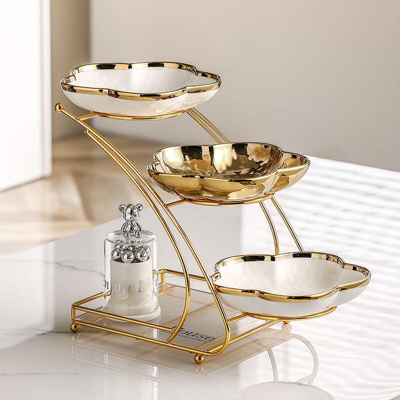 Luxury Ceramic Multi-tier Fruit & Snack Plate