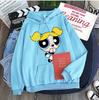 Flying Little Police Sweater Cartoon Anime Printed Hooded Pullover Sweater Loose Hot Top