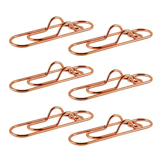 6Pcs Metal Heart Pen Clips Notebook Pen Holders Colored Paperclip Cute Shaped Clips School Supplies Organizer