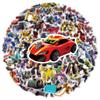 50 PCS Cartoon Car Robot Warrior Sticker Pack, Waterproof Graffiti Vinyl Decals for Notebook Phone Luggage Fridge, Action Figure Stickers