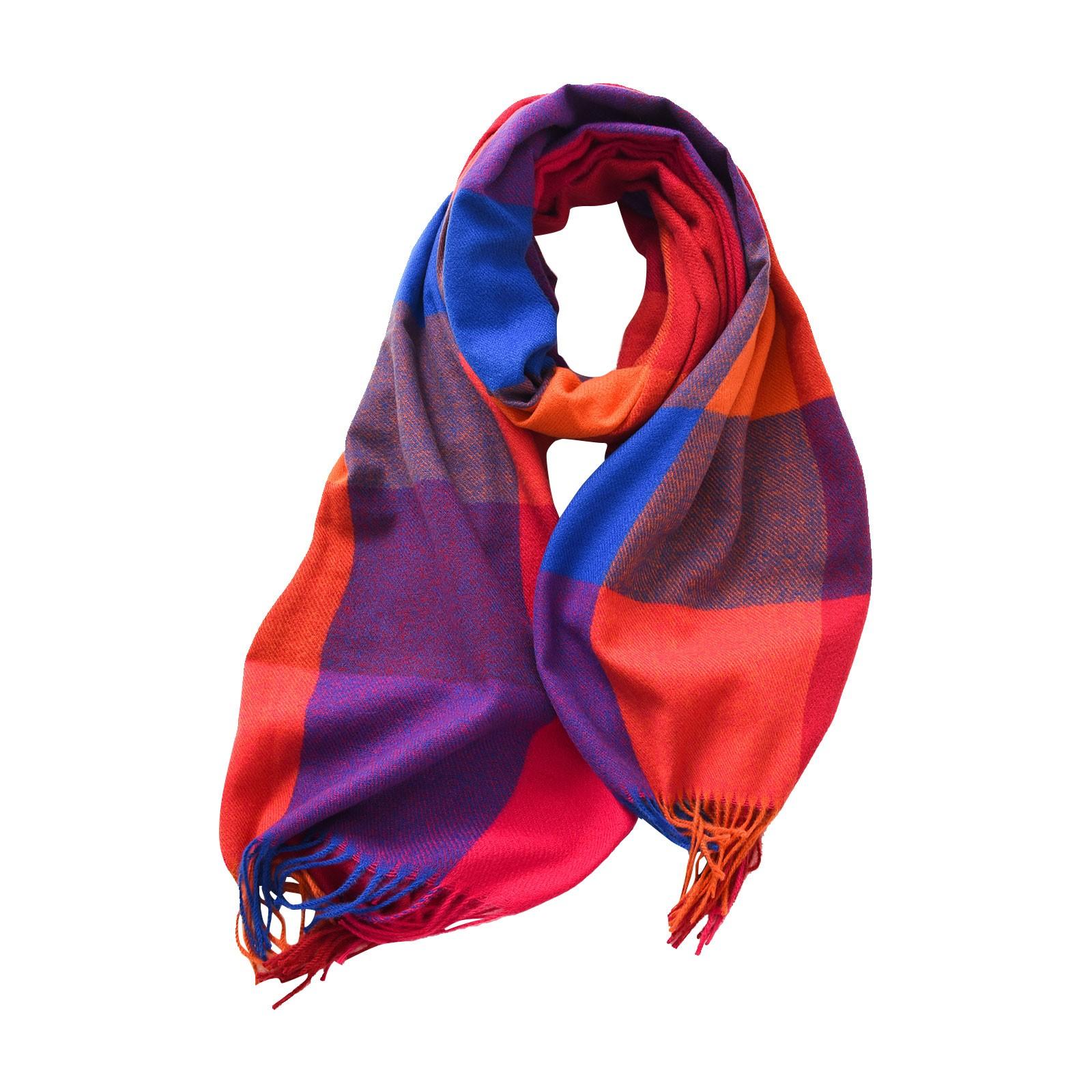 

Шарф в полоску, большой, элегантный и теплый зимний шарф One Size