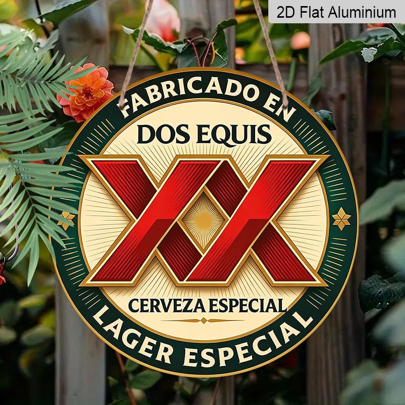 

2D Flat Aluminum Retro Beer-themed Signage Wall Decoration, Available in Various Sizes, Mexican Style. Suitable for Living Rooms, Cafes, Kitchens 20*20cm