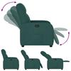 Relaxation Armchair Dark Green Fabric