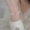 S925 Sterling Silver Bracelet with Pink Chalcedony, Aquamarine, and Pearls - Elegant Women's Beaded Jewelry