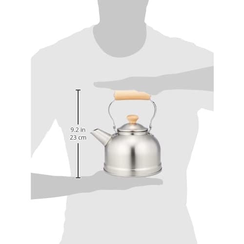 Wahei Freiz Made In Japan Nostalgic Kettle, 1.5L, Wooden Handle, Induction Compatible, CS-021, Chitose