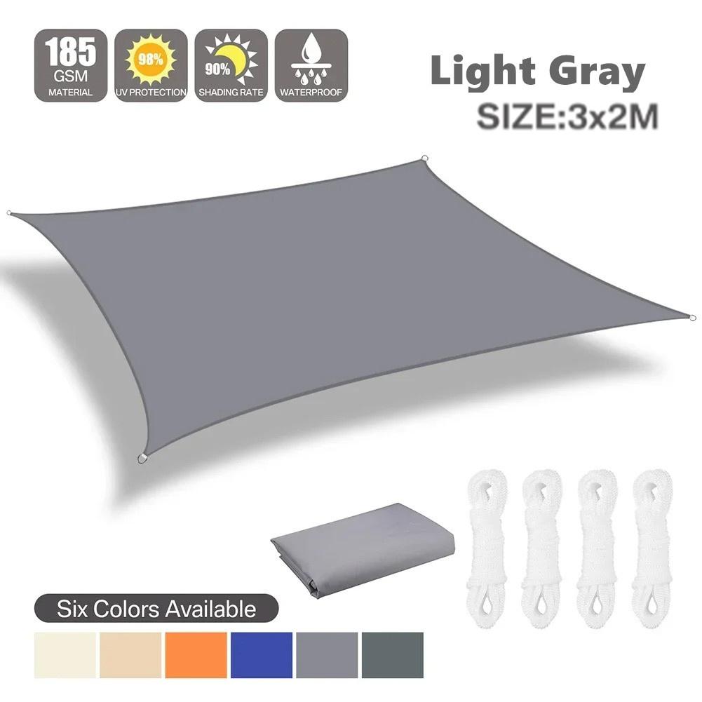 Sun Shade Sail 6m/5m/4M/3m/2M Triangle Rectangle UV Block Sunshade Cloth Canopy for Yard Deck Patio Backyard Lawn Garden Outdoor