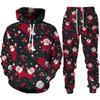 Y2k Newest Christmas 3D Print Hoodie/Suit Funny Santa Claus New Year Carnival Party Tracksuit Set Men Xmas Streetwear Clothing