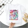 Summer Short-sleeved Cute Style Series K-pop Demon Hunters Children's Polyester T-shirt for Girls, Cute Sports Shirt for Girls