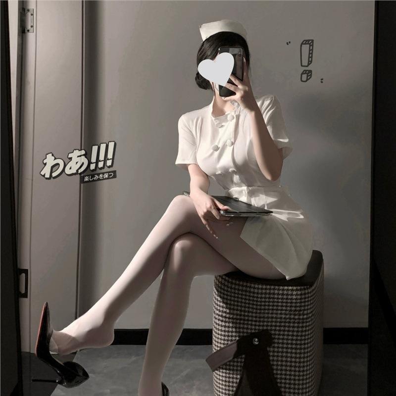 Large size erotic underwear sexy nurse uniform temptation pure desire free pajamas short skirt strap suit temperament